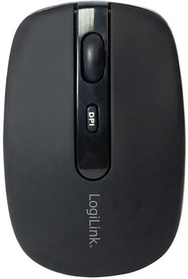 LogiLink ID0078A WLAN egér Bluetooth™ Optikai Fekete 4 Gombok 1600 dpi