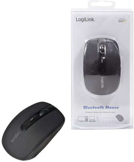 LogiLink ID0078A WLAN egér Bluetooth™ Optikai Fekete 4 Gombok 1600 dpi 2. kép