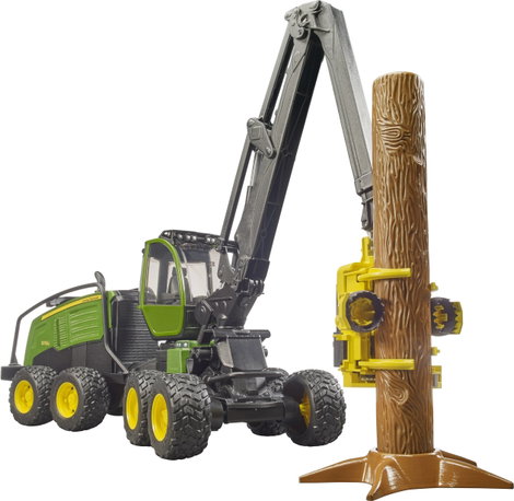 John Deere 1270G fakitermelő gép farönkkel, Bruder 2135 2. kép