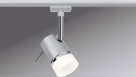 Paulmann Pipe Nagyfeszültségű sínrendszer lámpa URail GU10 10 W LED Króm, Króm (matt) 3. kép