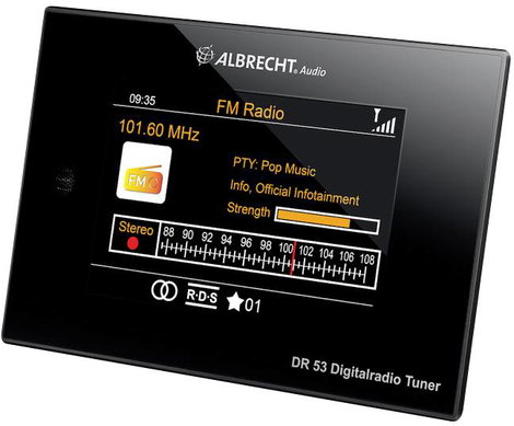 Albrecht DR 53 DAB+/UKW/Bluetooth Asztali rádió DAB, DAB+, URH Táviránytóval, Spotify Fekete 3. kép