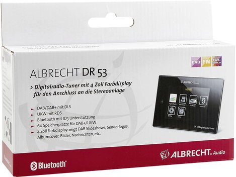 Albrecht DR 53 DAB+/UKW/Bluetooth Asztali rádió DAB, DAB+, URH Táviránytóval, Spotify Fekete 7. kép