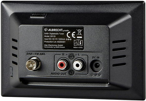 Albrecht DR 53 DAB+/UKW/Bluetooth Asztali rádió DAB, DAB+, URH Táviránytóval, Spotify Fekete 8. kép