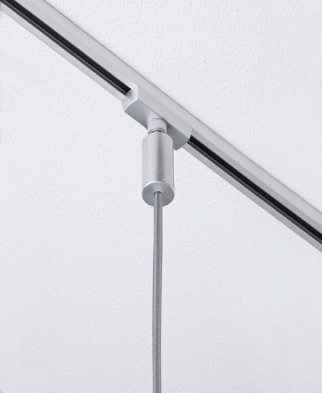 Paulmann Basic Pendel Nagyfeszültségű sínrendszer lámpa Univerzális E27 20 W LED Króm, Króm (matt) 2. kép