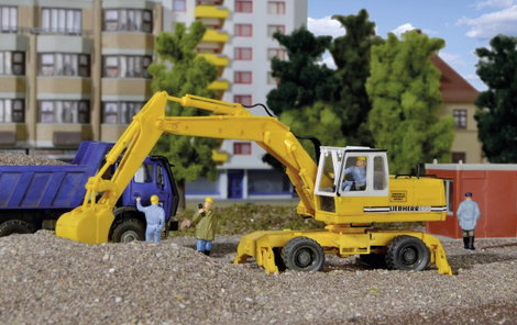 Kibri 11264 H0 Építkezésnél használt jármű modell Liebherr A922 mobil kotrógép, beleértve az eszközö 2. kép