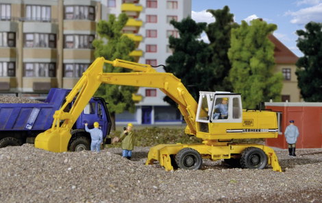 Kibri 11264 H0 Építkezésnél használt jármű modell Liebherr A922 mobil kotrógép, beleértve az eszközö 4. kép