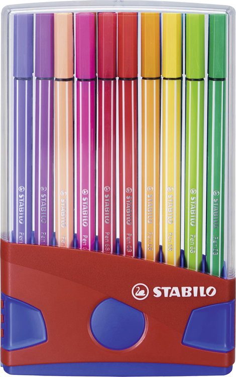 STABILO Filctollak Fasermaler Pen 68 ColorParade 6820-04 Különböző színű 1 mm 20 db