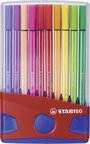 STABILO Filctollak Fasermaler Pen 68 ColorParade 6820-04 Különböző színű 1 mm 20 db bélyegkép