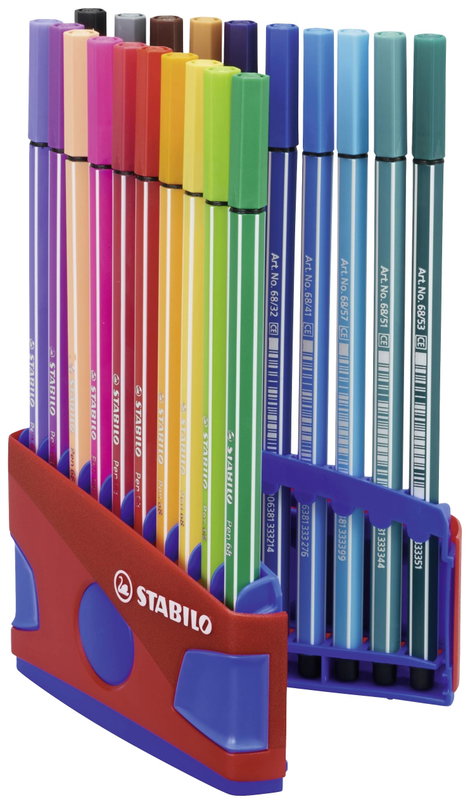 STABILO Filctollak Fasermaler Pen 68 ColorParade 6820-04 Különböző színű 1 mm 20 db 2. kép