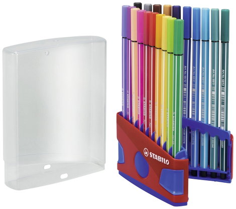 STABILO Filctollak Fasermaler Pen 68 ColorParade 6820-04 Különböző színű 1 mm 20 db 3. kép