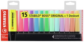 STABILO Szövegjelölő BOSS® ORIGINAL 7015-01-5 Színek szerint szortírozva 2 mm, 5 mm 15 db