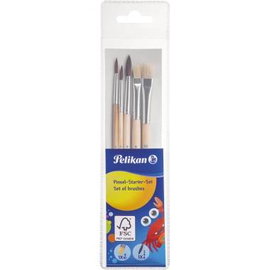 Pelikan 718163 Pinselset Víz- és olajfesték ecset 5 részes Méret (ecset): 2, 4, 6, 10