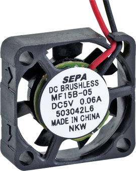 SEPA MF15B05 Axiális ventilátor 5 V/DC 0.7 m³/óra (H x Sz x Ma) 15 x 15 x 4.5 mm
