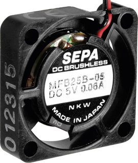 SEPA MFB25B12 Axiális ventilátor 12 V/DC 23 l/perc (H x Sz x Ma) 25 x 25 x 6.5 mm