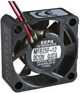 SEPA MFB25F12 Axiális ventilátor 12 V/DC 4.2 m³/óra (H x Sz x Ma) 25 x 25 x 10 mm