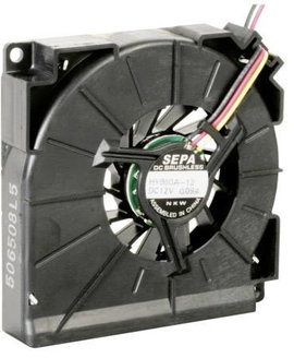 SEPA HYB60A12 Radiális ventilátor 12 V/DC 7.9 m³/óra (H x Sz x Ma) 59.5 x 12.5 x 59.5 mm