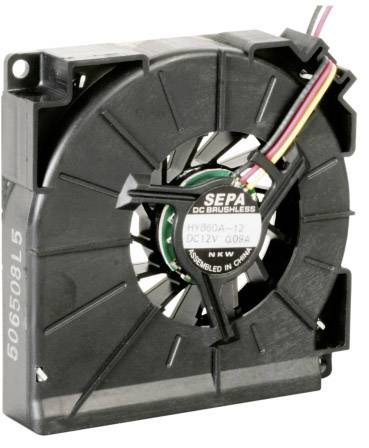 SEPA HYB60A12 Radiális ventilátor 12 V/DC 7.9 m³/óra (H x Sz x Ma) 59.5 x 12.5 x 59.5 mm