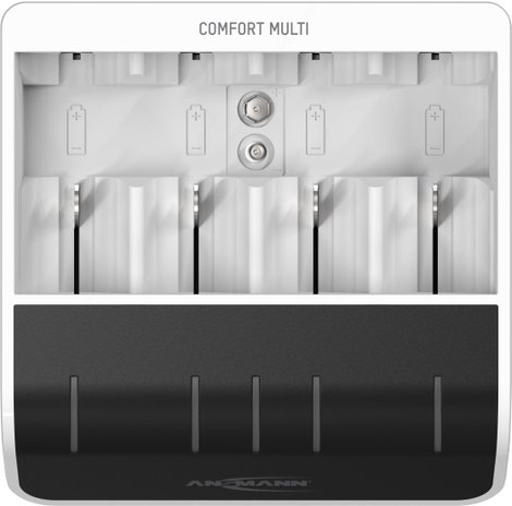 Ansmann Comfort Multi Hengeres akku töltő NiMH Mikro (AAA), Ceruza (AA), Baby (C), Góliát (D), 9 V-o 3. kép