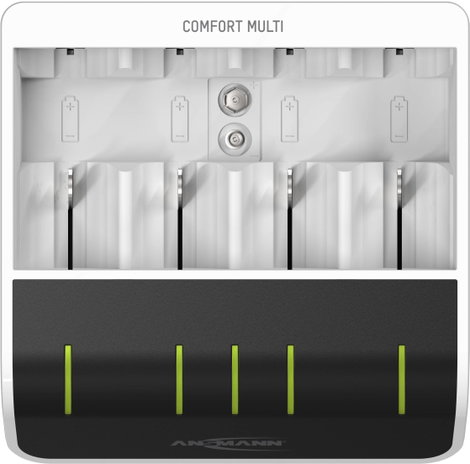 Ansmann Comfort Multi Hengeres akku töltő NiMH Mikro (AAA), Ceruza (AA), Baby (C), Góliát (D), 9 V-o 4. kép