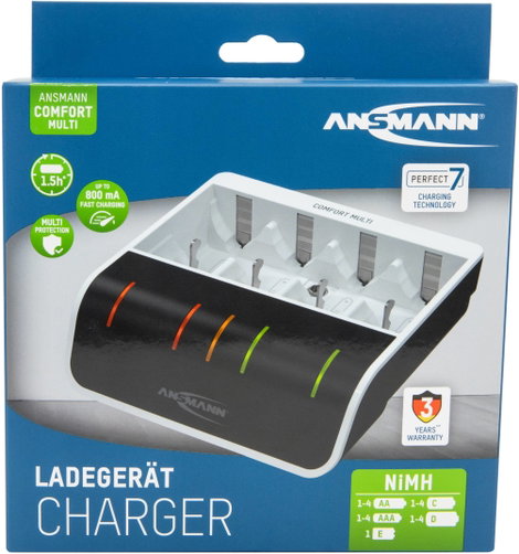 Ansmann Comfort Multi Hengeres akku töltő NiMH Mikro (AAA), Ceruza (AA), Baby (C), Góliát (D), 9 V-o 9. kép