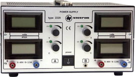 Statron 2229.2 Labortápegység, szabályozható 0 - 40 V 0 - 2.5 A 200 W Kimenetek száma 2 x