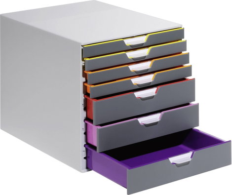 Durable VARICOLOR 7 - 7607 760727 Fiókos irattároló Szürke DIN A4, DIN C4, Egyszer hajtott ívű nyomt 3. kép