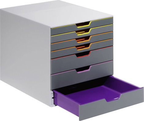 Durable VARICOLOR 7 - 7607 760727 Fiókos irattároló Szürke DIN A4, DIN C4, Egyszer hajtott ívű nyomt 4. kép