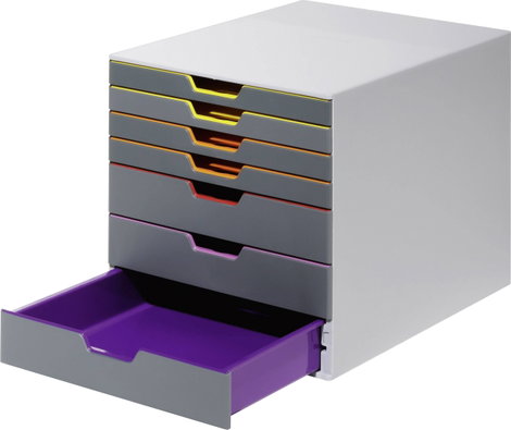 Durable VARICOLOR 7 - 7607 760727 Fiókos irattároló Szürke DIN A4, DIN C4, Egyszer hajtott ívű nyomt 5. kép