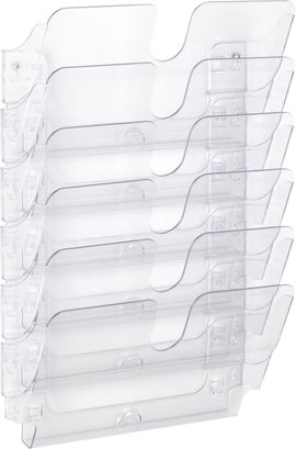 Durable FLEXIPLUS 6 A4 QUER 1700014401 Prospektustartó Fekete, Átlátszó DIN A4, fekvő Rekeszek száma