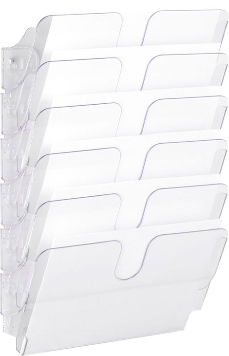 Durable FLEXIPLUS 6 A4 QUER 1700014401 Prospektustartó Fekete, Átlátszó DIN A4, fekvő Rekeszek száma 2. kép