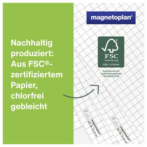 Magnetoplan 1227101 Flipchart blokk Lapok száma: 100 kockás 990 mm x 650 mm x 930 mm Fehér 6. kép