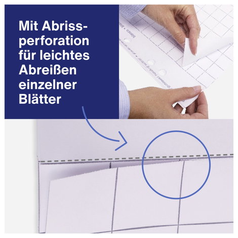 Magnetoplan 1227101 Flipchart blokk Lapok száma: 100 kockás 990 mm x 650 mm x 930 mm Fehér 7. kép