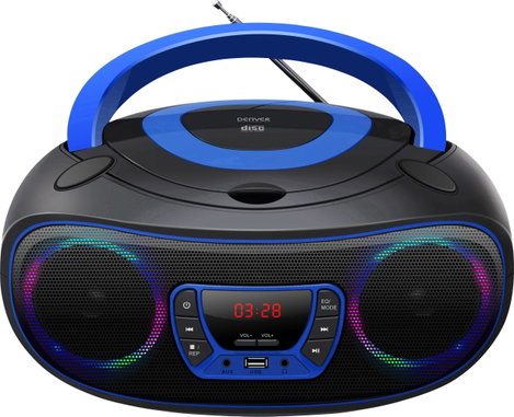 Denver TCL-212BT CD-s rádió URH AUX, CD, USB, Bluetooth® Hangulatfény Kék 2. kép