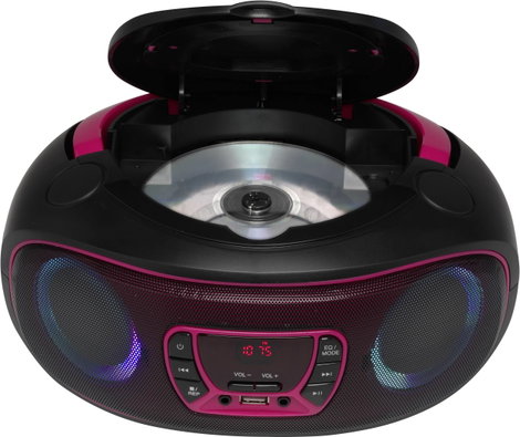 Denver TCL-212BT CD-s rádió URH AUX, CD, USB, Bluetooth® Hangulatfény Rózsaszín 6. kép
