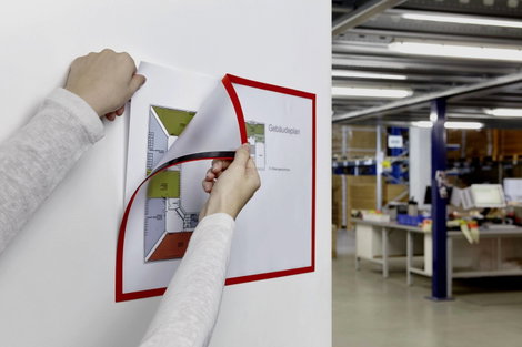Magnetoplan 1130406 Mágneses keret Piros DIN A3 2. kép