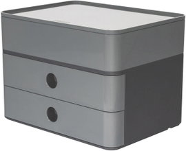 HAN SMART-BOX PLUS ALLISON 1100-19 Fiókos irattároló Fekete, Szürke, Fehér Fiókok száma: 2