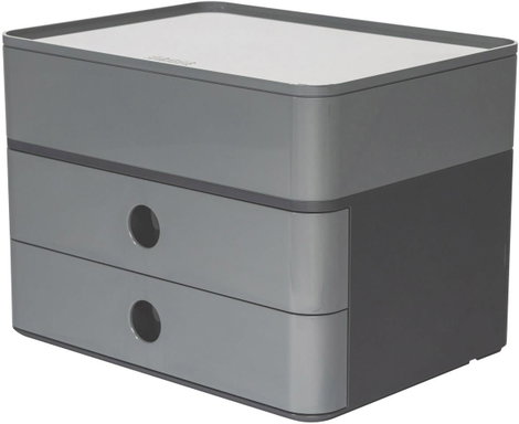 HAN SMART-BOX PLUS ALLISON 1100-19 Fiókos irattároló Fekete, Szürke, Fehér Fiókok száma: 2
