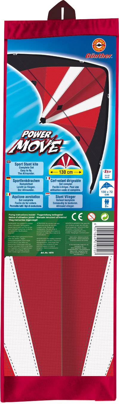 Günther Flugspiele Sportsárkány Power Move Fesztáv 1300 mm Szélerősség 4 - 6 bft 2. kép