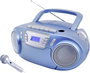 soundmaster SCD5800BL CD-s rádió URH USB, Kazetta, Rádiófelvevő Mikrofonnal Kék bélyegkép