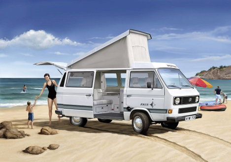 Revell 07344 Volkswagen T3 Camper Autómodell építőkészlet 1:25 2. kép