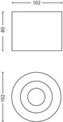 Philips Lighting Phase LED-es ráépíthető lámpa LED Fixen beépített LED-es 4.5 W Melegfehér Fehér 7. bélyegkép