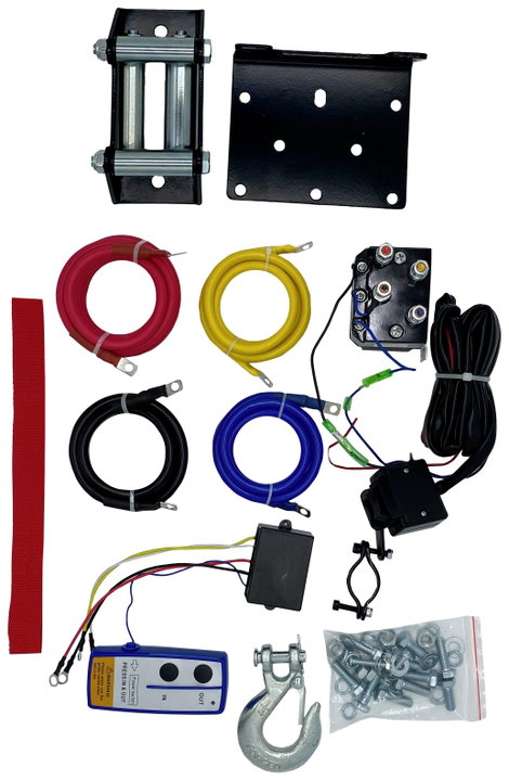 Elektromos kábelcsörlő 12 V 3150 kg acélkábel, Berger & Schröter 31767 6. kép