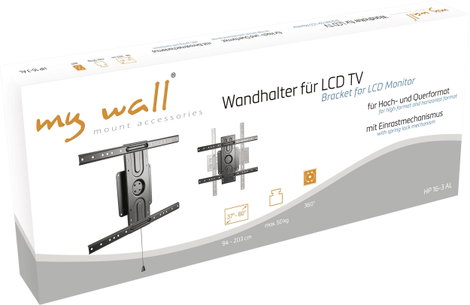 My Wall HP 16-3 AL TV fali tartó 94,0 cm (37) - 203,2 cm (80) Forgatható 2. kép