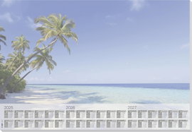 Sigel HO470 Asztali alátét Beach 3 éves naptár Többszínű (Sz x Ma) 595 mm x 410 mm