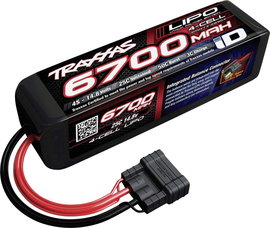 Traxxas Akkucsomag, LiPo 14.8 V 6700 mAh Cellaszám: 4 25 C Soft doboz Traxxas iD