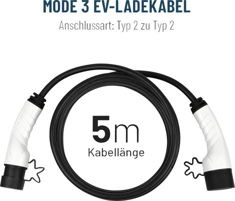 eMobility töltőkábel 5 m 16 A 2-es típus, Absina 52-231-1001 2. kép