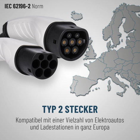 eMobility töltőkábel 5 m 16 A 2-es típus, Absina 52-231-1001 6. kép