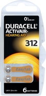 Duracell Hallókészülék elem ZA 312 1.45 V 6 db 160 mAh Cink-levegő Activair 312 bélyegkép