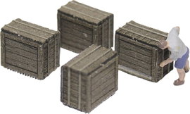 MBZ 80263 H0 dobozok Euro raklapokhoz Lasercut építőkészlet
