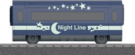 Märklin World 44115 H0 Night Line hálós kocsi